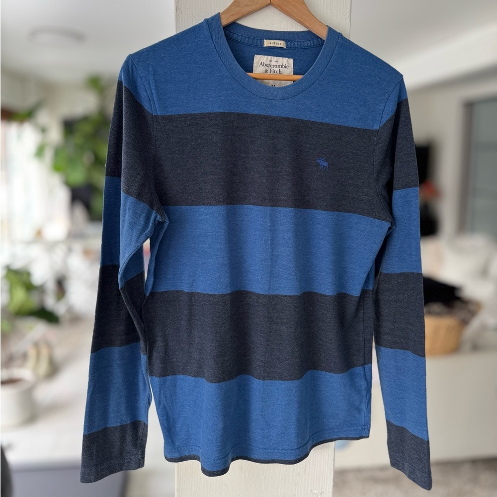 Abercrombie & Fitch Blue Striped Shirt